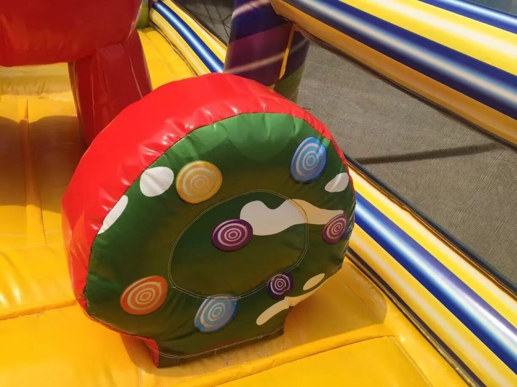 Candy from the Candyland inflatable bounce house