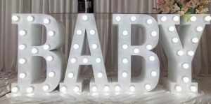 Baby Letter Marquee Rental for Forest City Bounce and Event Rental